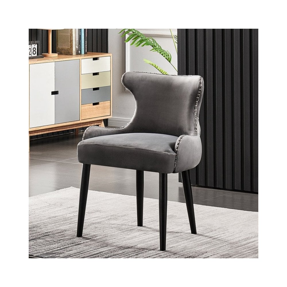 Toga Oxford LUX Dining Set - Toga Extendable White Dining Table w/ a Set of 4 Oxford LUX Velvet Dining Chairs