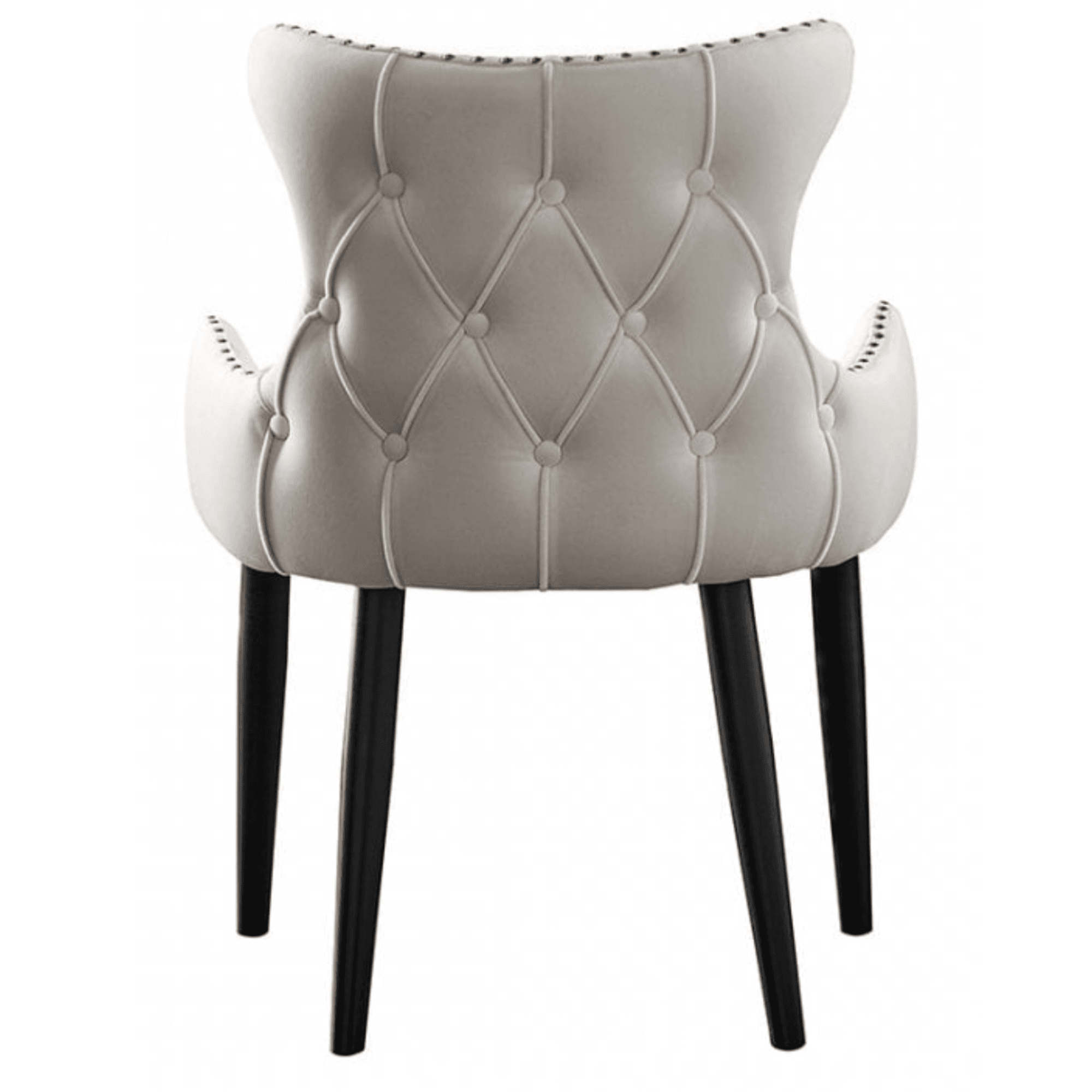 Toga Oxford LUX Dining Set - Toga Extendable White Dining Table w/ a Set of 4 Oxford LUX Velvet Dining Chairs