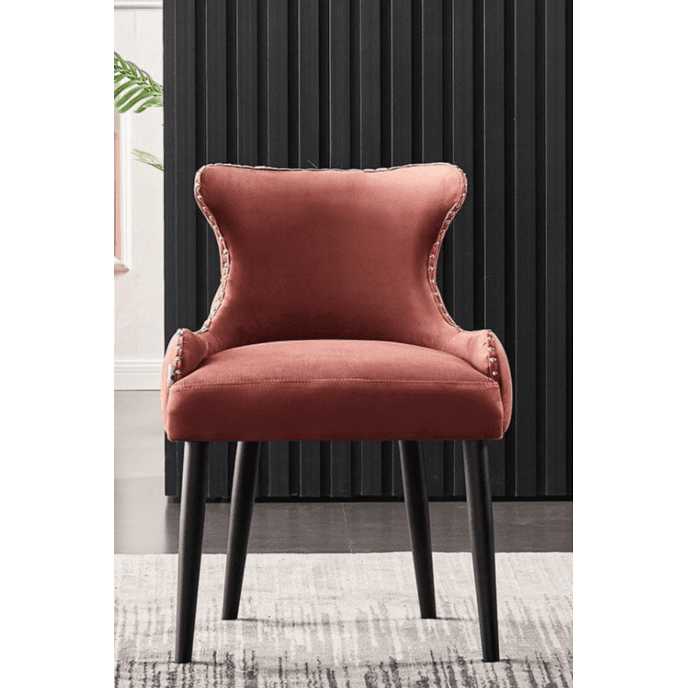 Toga Oxford LUX Dining Set - Toga Extendable Walnut Dining Table w/ a Set of 4 Oxford LUX Velvet Dining Chairs
