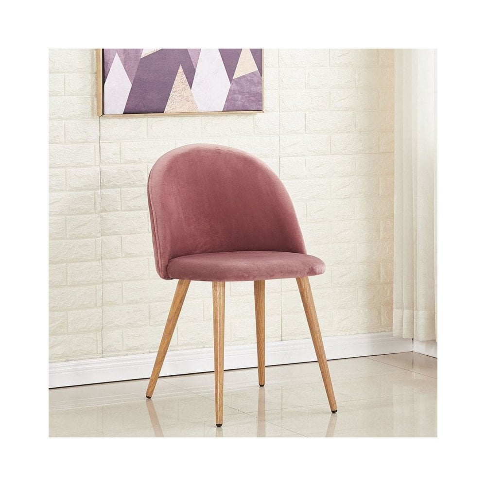 Lucia Dallas Dining Table and Chairs Set of 4 - an Oak Dining Table & Set of 4 Velvet Dining Chairs