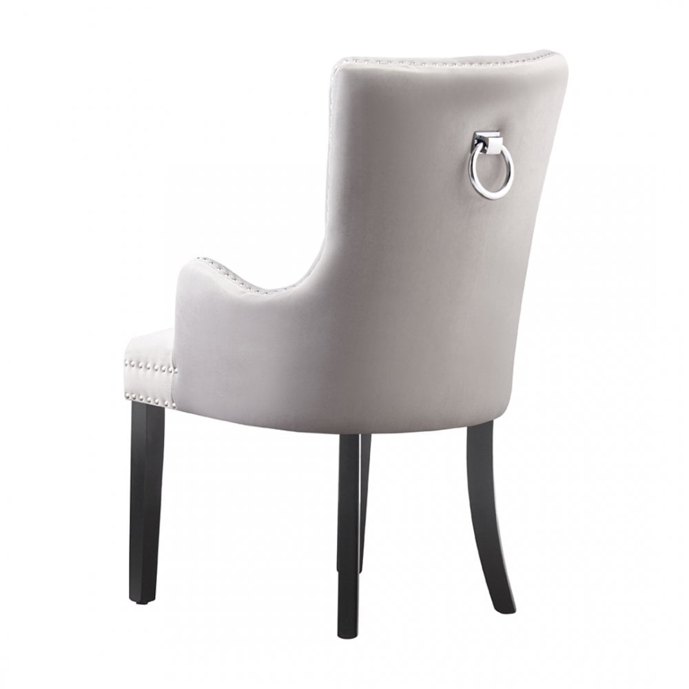 Windsor LUX Knocker Back Velvet Dining Chair w/ Armrests