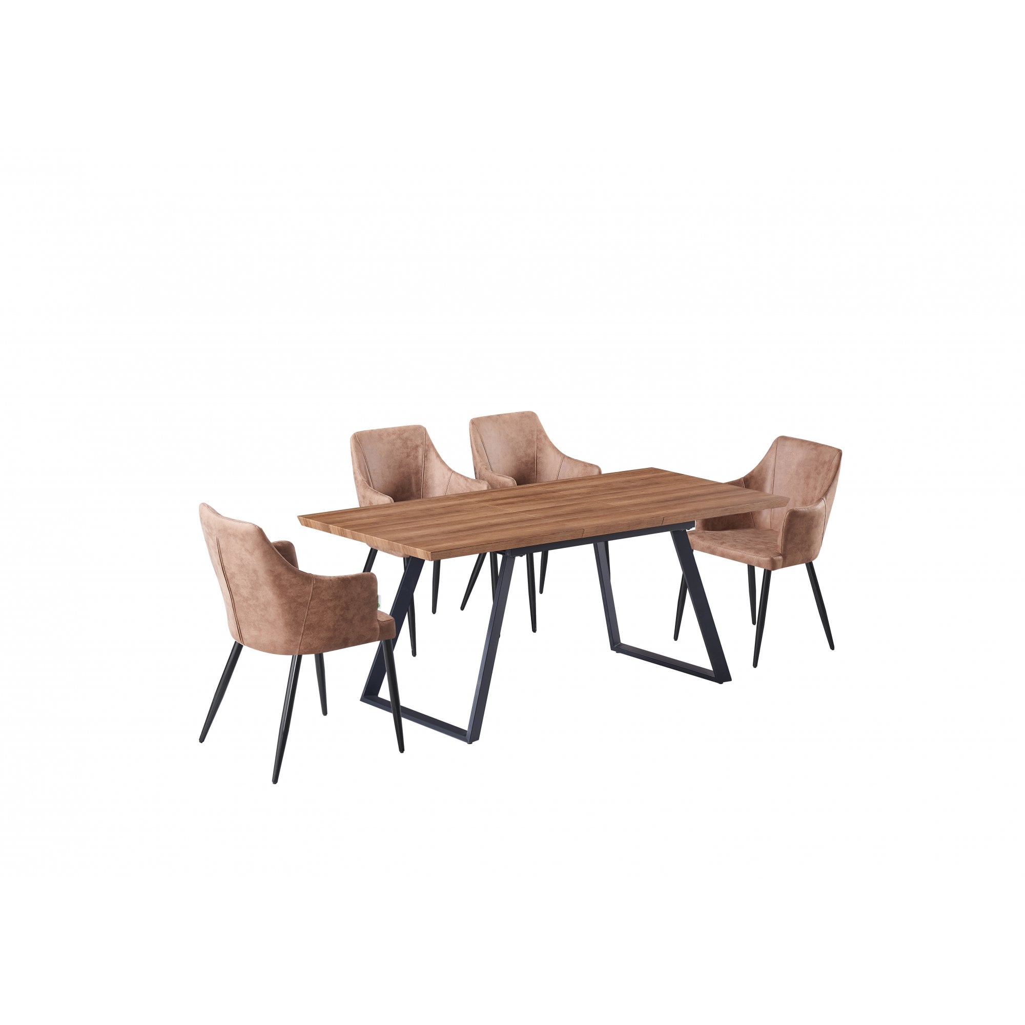 Zarah Brown Toga Lux Dining Set