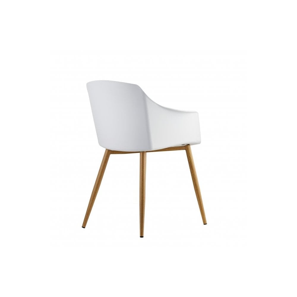Eden Halo Dining Set - a White Dining Table and Set of 4 Dining Chairs