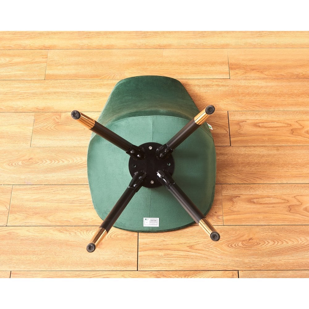 Sofia Velvet Dining Chair with Metal Legs - Retro Scandinavian Style