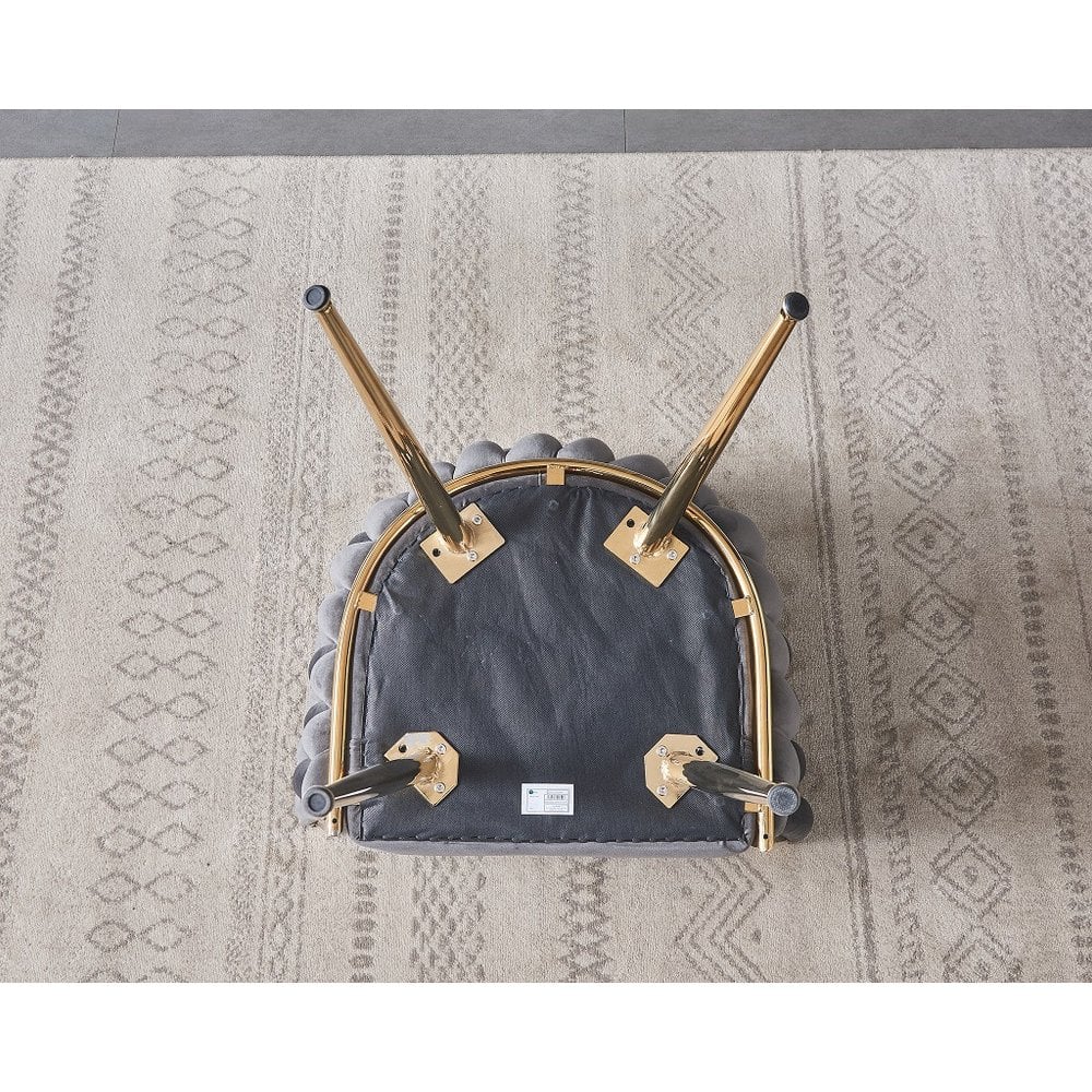 Roma Knot LUX Velvet Dining Chair - Plush Upholstery with Gold Frame
