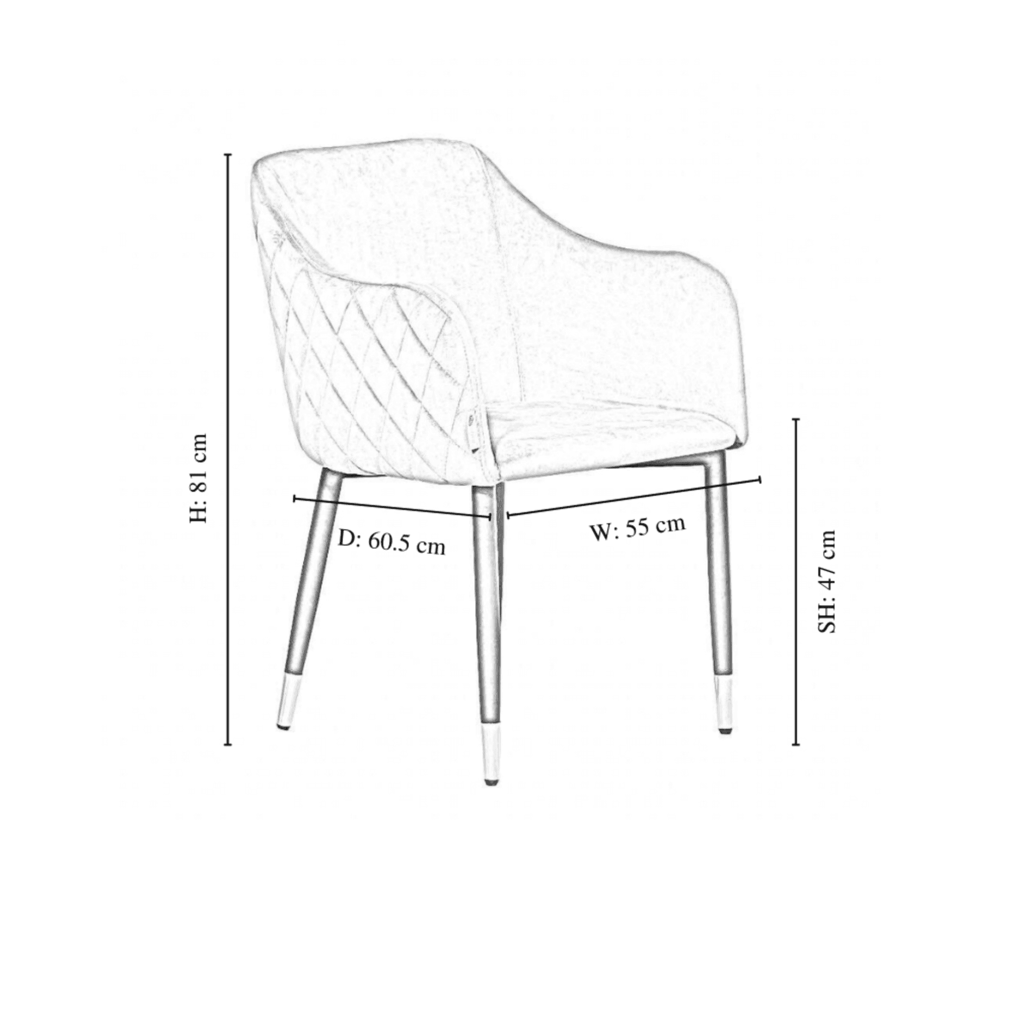 Verona LUX velvet dining chair