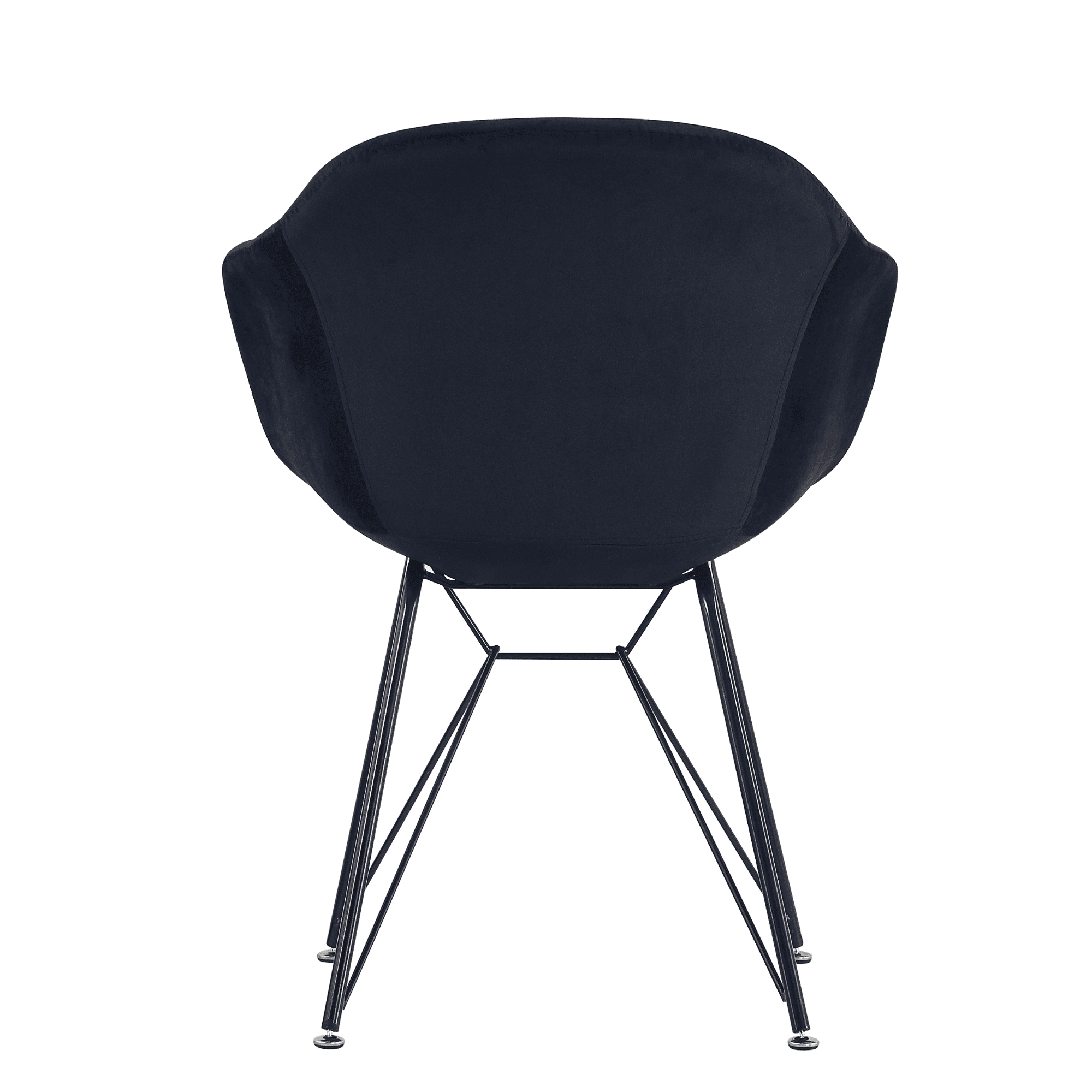 Valentina Dallas Dining Table Chairs Set of 4 - An Oak Dining Table & Set of 4 Black Velvet Dining Chairs