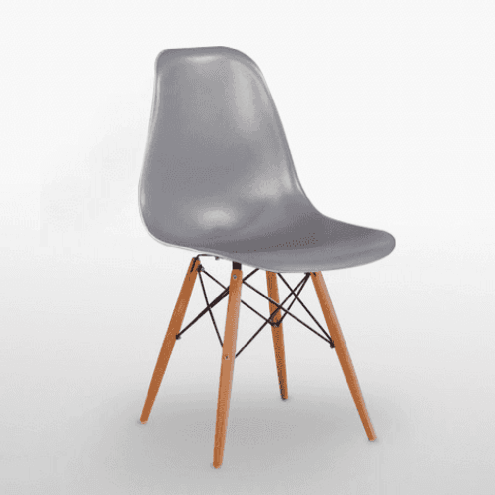 Halo Dining Table and Chair Set for 4 - Eiffel Plastic Chairs and a Rectangle Dining Table