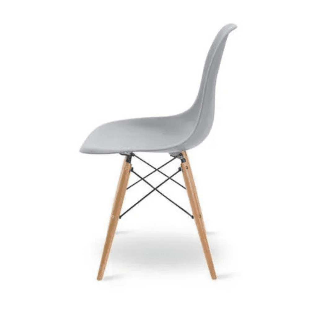 Halo Dining Table and Chair Set for 4 - Eiffel Plastic Chairs and a Rectangle Dining Table