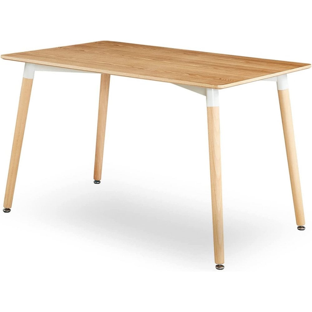 Halo Dining Table and Chair Set for 4 - Eiffel Plastic Chairs and a Rectangle Dining Table