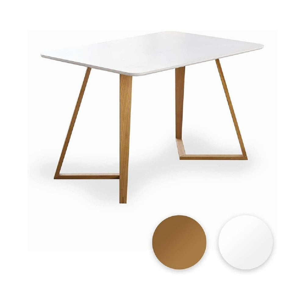 Patchwork Dallas Dining Set for 4 - a Dining Table & Set of 4 Pacthwork Fabric Dining Chairs - Scandinavian Desig
