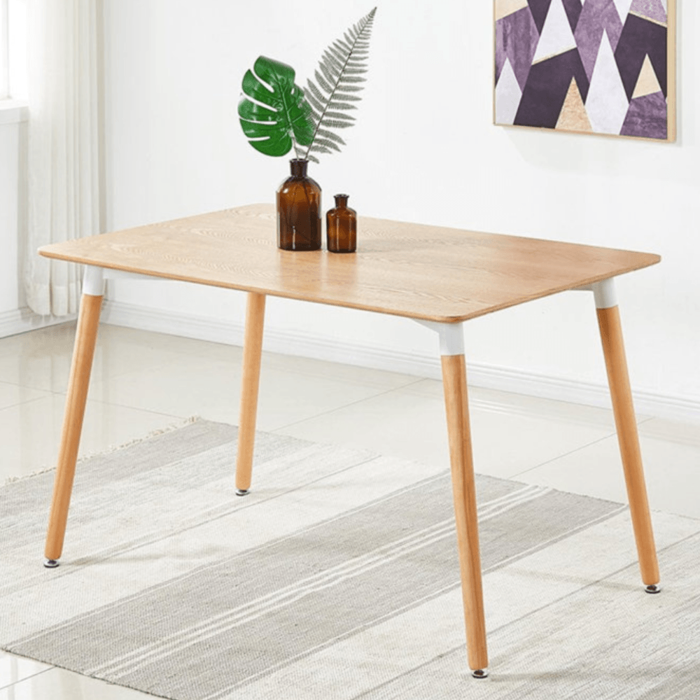 Patchwork Halo Dining Table Set - Set of 4 Patchwork Retro Chairs & a Halo Dining Table w/ Solid Wooden Legs